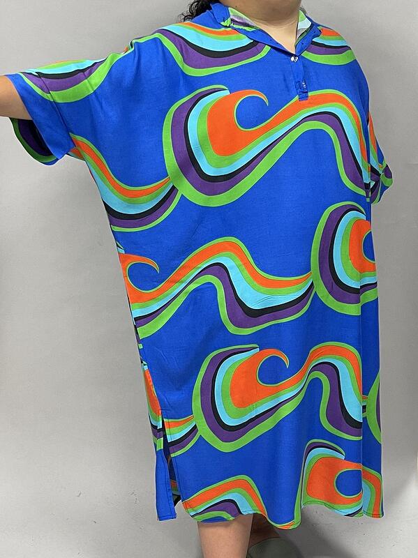 Дълго плажно парео в пъстри цветове