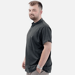 Масленозелена тениска с поло яка