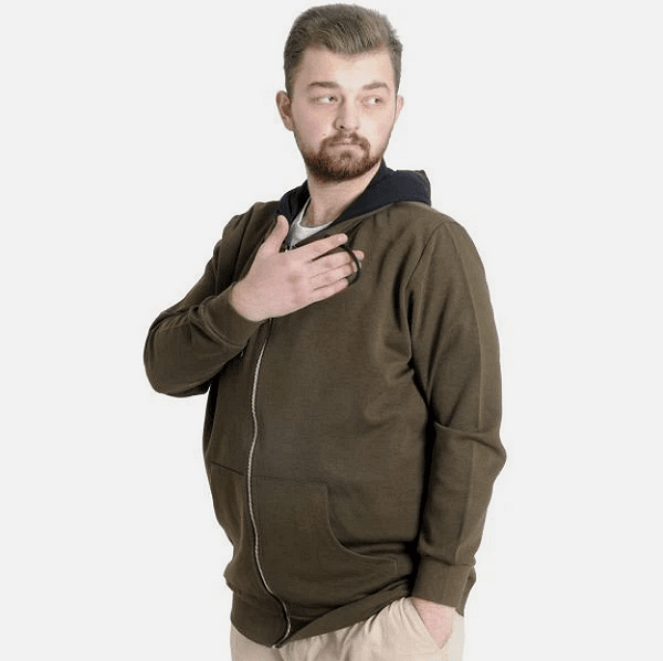 Суичър с качулка Interlok - зелен