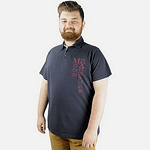 Блуза поло с къс ръкав - тъмносиня