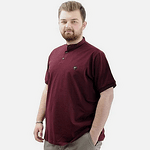 Бордо тениска с поло яка