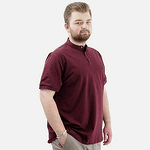 Бордо тениска с поло яка