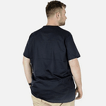 Тениска с кръгло деколте - тъмносиня, 100% памуk, големи размери