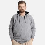 Светлосив суичър с качулка Interlok