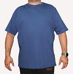 Синя тениска с кръгло деколте, 100% памук