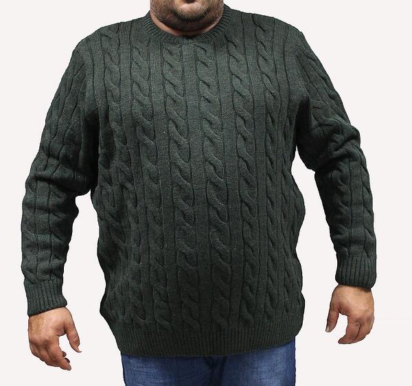 Тъмнозелен мек пуловер