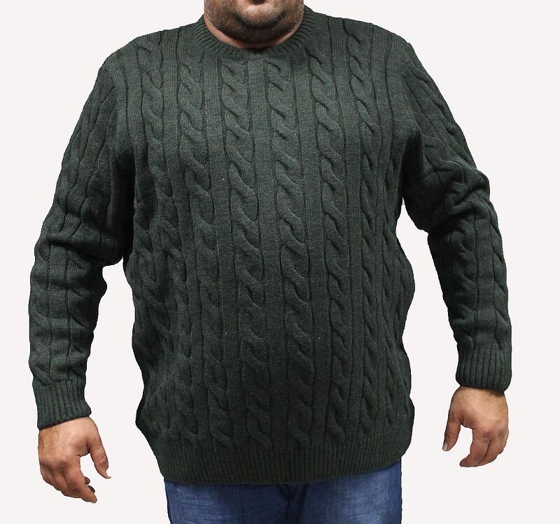 Тъмнозелен мек пуловер