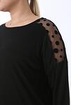 Черна блуза с дантела - точки