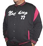 Ватиран спортен черен суичър с червени детайли - Nothing