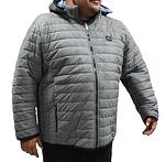 Меко сиво яке с качулка