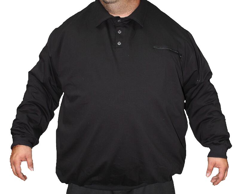 Черна блуза с яка и джоб