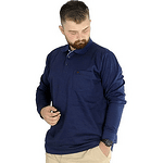 Вафлена блуза с яка и копчета, Indigo