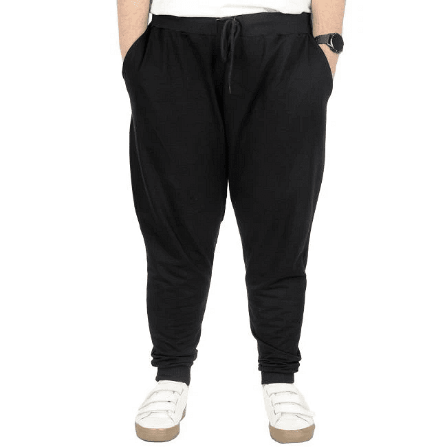 Памучно мъжко спортно долнище, черно