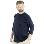 Памучна блуза, тъмносиня