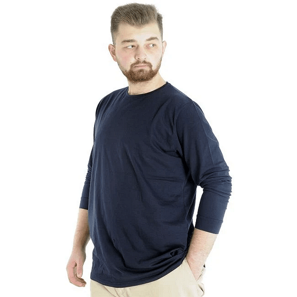 Памучна блуза, тъмносиня