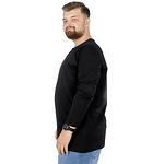 Памучна блуза, черна