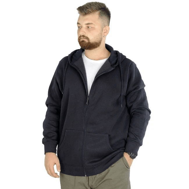 Ватиран мъжки суичър , тъмносин