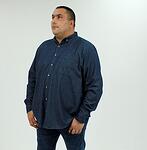 Мъжка дънкова риза, тъмносиня