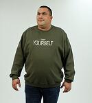 Ватирана спортна блуза YOURSELF, маслено зелено