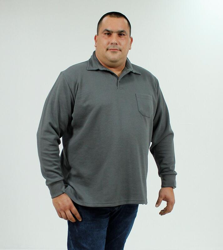 Вафлена блуза с яка и копчета