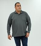 Вафлена блуза с яка и копчета