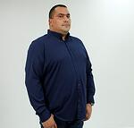 Памучна риза, тъмносиня