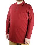 Червена блуза с яка и копчета