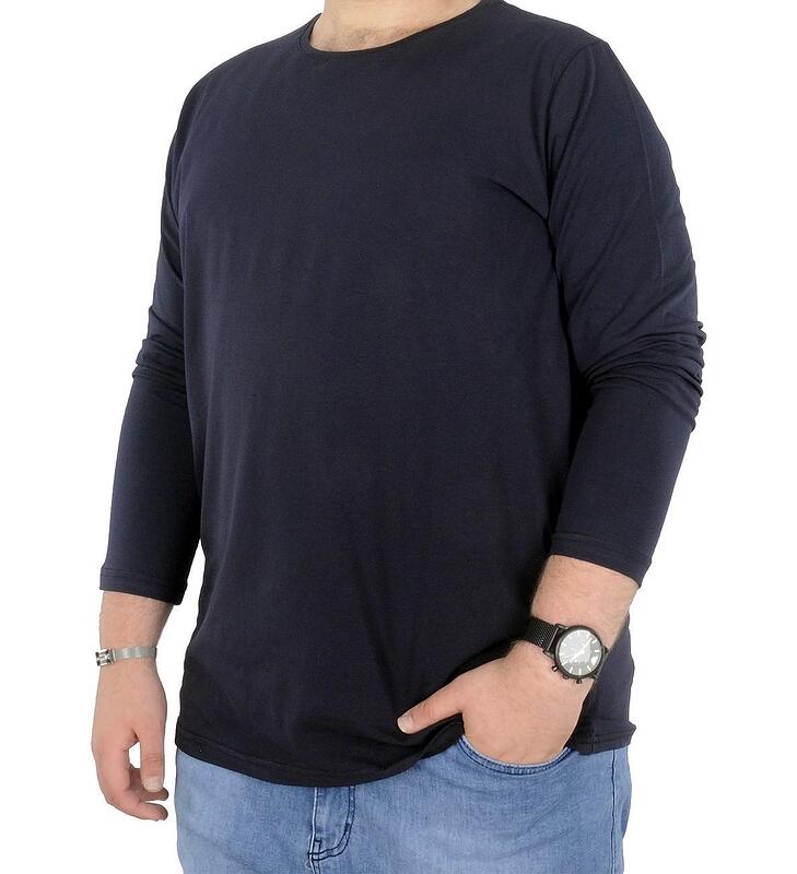 Блуза с дълъг ръкав, синя