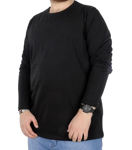 Блуза с дълъг ръкав, синя-Copy