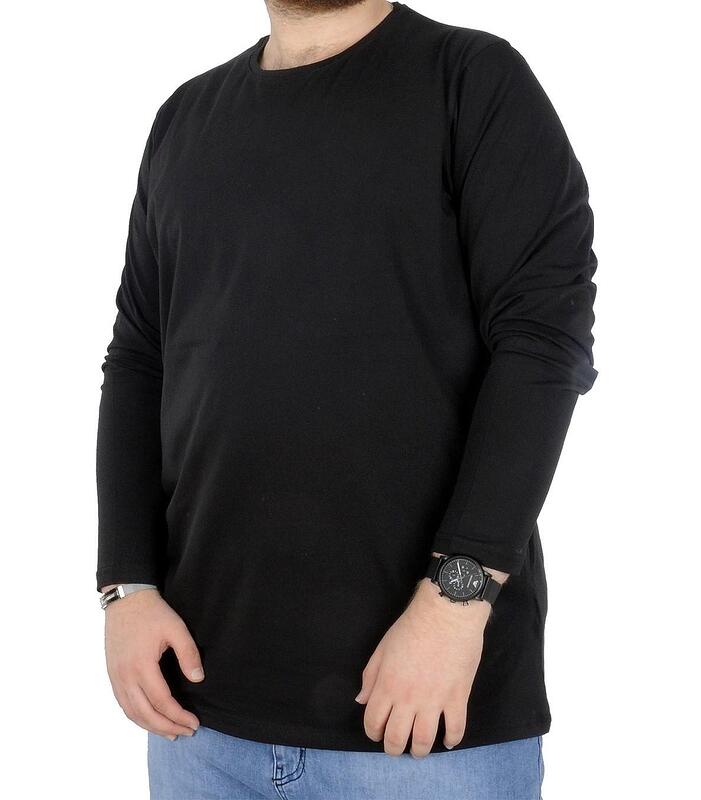 Блуза с дълъг ръкав, синя-Copy