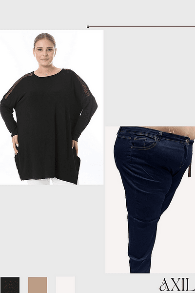 Дамска блуза с дънки Дамска блуза с дънки