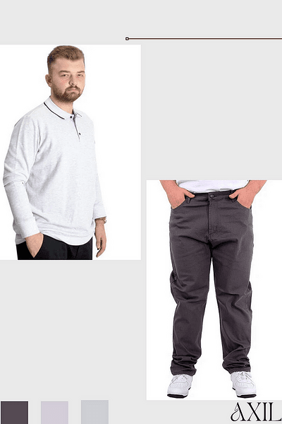 Мъжки пуловер с дънки Мъжки пуловер с дънки