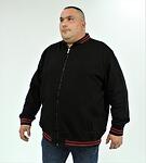 Ватирано спортно горнище, черно