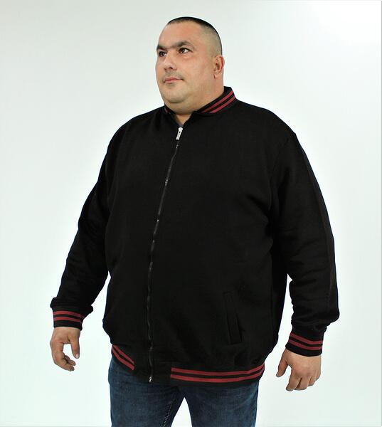 Ватирано спортно горнище, черно