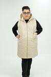 Дълга бежова грейка с качулка