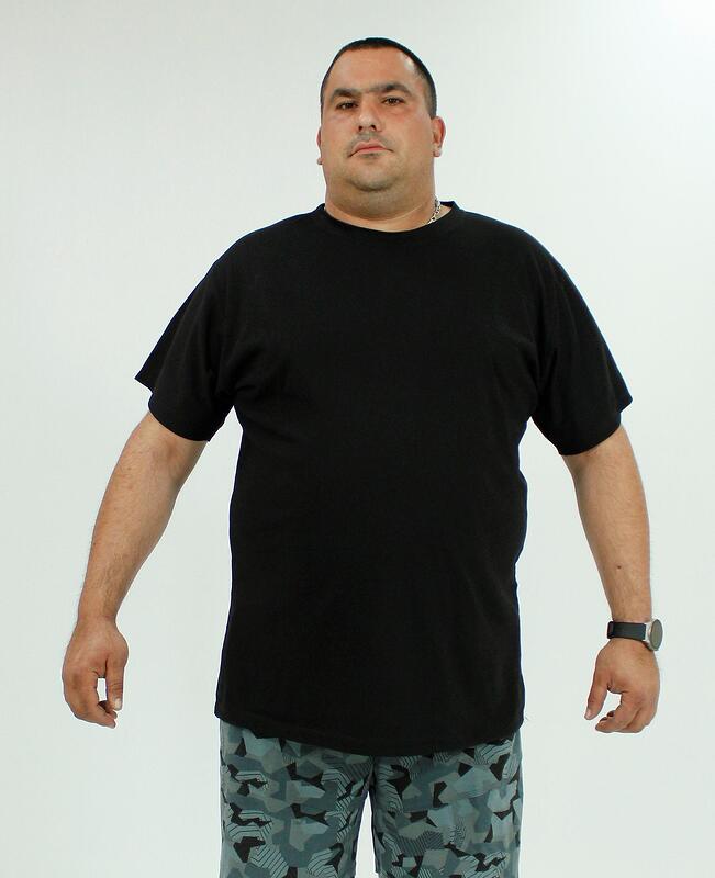 Мъжка тениска 100% памук, черна
