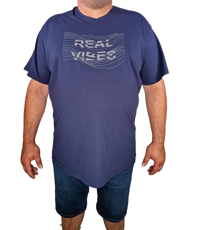 Тениска голям размер "Real Vibes"