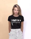 Tricou negru - I might be a Vampire