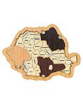 Puzzle din lemn cu harta Romaniei