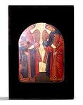 Placheta religioasa - Pictura Sfantul Mihail si Gavril