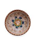 Castron din Ceramica Horezu - motive vegetale diametru 16 cm