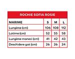 Rochie rosie Sofia cu cordon in talie