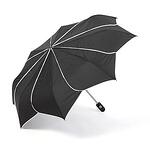 Дамски черен чадър с бели кантове PIERRE CARDIN