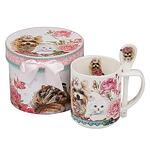 Чаша за кафе/чай с лъжичка - колекция КОТЕ И КУЧЕ, 951561