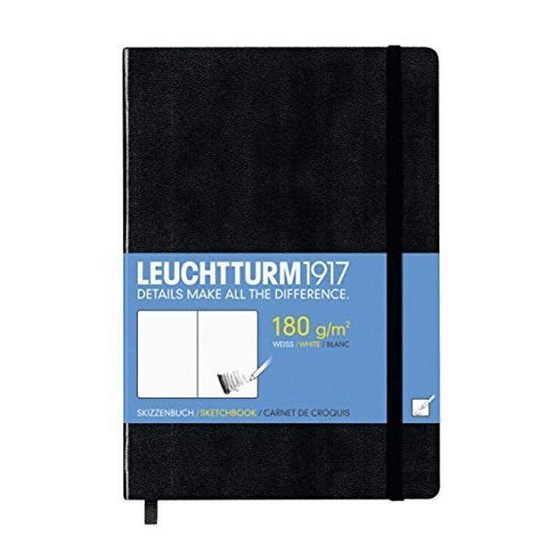 Тефтер А5 Leuchtturm1917 Sketchbook Medium Black, твърди корици