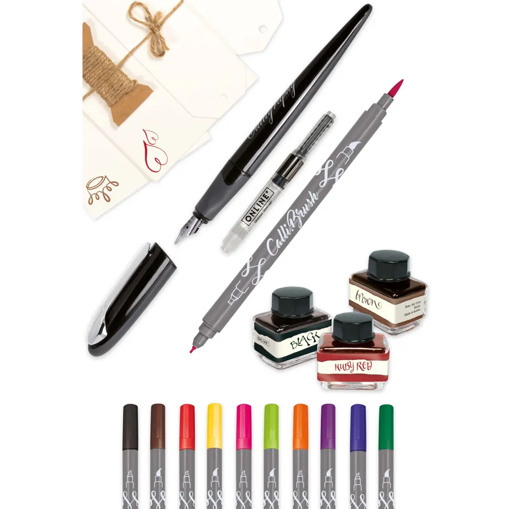 Подаръчен комплект Online - Air Best Writer Master Set, черен в бамбукова кутия - 2