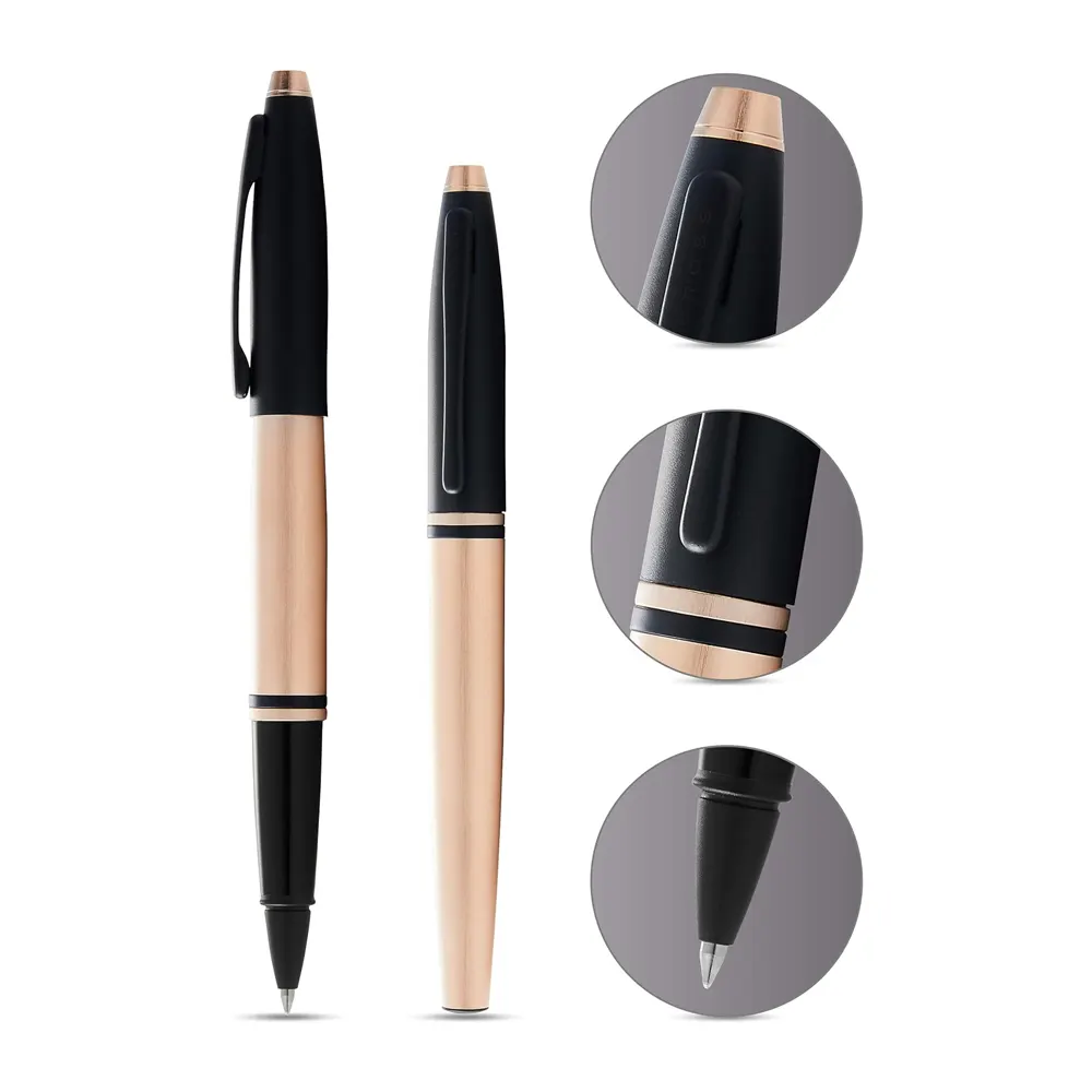 Ролер Cross Calais - Brushed Rose Gold/Black Lacquer - 2
