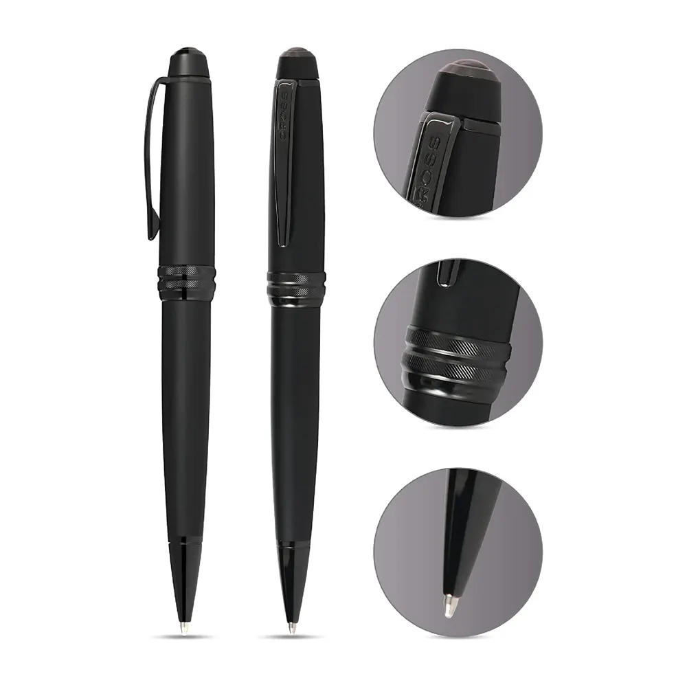 Химикалка Cross Bailey - Black Lacquer with polished PVD appointments - 3
