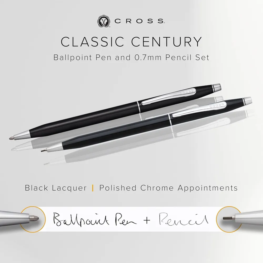 Комплект химикалка и молив 0.7 Cross Classic Century Black CT - 2