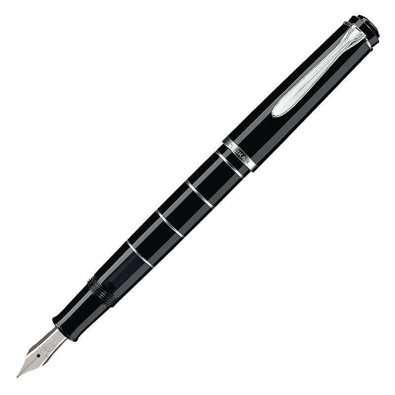 Писалка Pelikan - 215 Series, Black/Silver, M перо